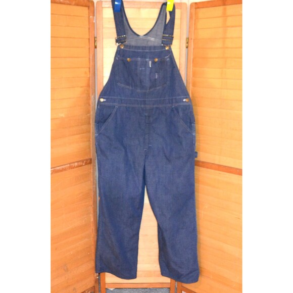Vintage Overalls Bibbs Original Farmer Unisex Hipster Country Peasant Festival - Picture 1 of 6